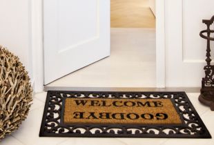 Durvju paklājs - stila un kvalitātes kombinācija (23 foto)