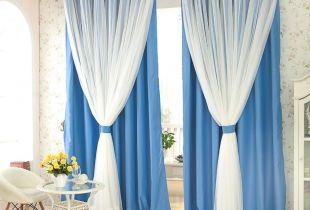 Doble gardiner - vakker komfort i interiøret (24 bilder)