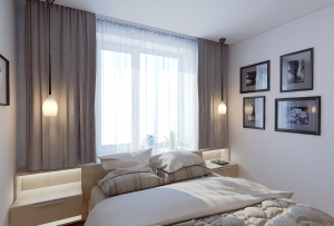 Idéer til moderne design til et lille soveværelse (30 fotos)