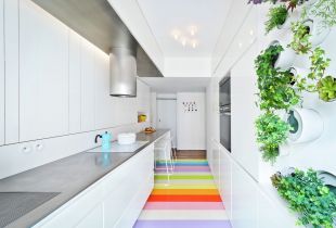 Σχεδιασμός στενής κουζίνας (19 φωτογραφίες): δημιουργώντας ένα άνετο χώρο