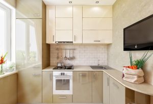 Indvendigt design køkken 7 kvm. m (52 ​​fotos): vælg de rigtige møbler og farver