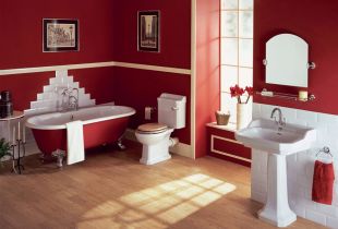 Maroon μπάνιο: πολυτέλεια και κομψότητα (28 φωτογραφίες)