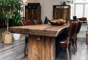 Τραπέζι από συμπαγές ξύλο - λεπτό ξύλο στο εσωτερικό (52 φωτογραφίες)