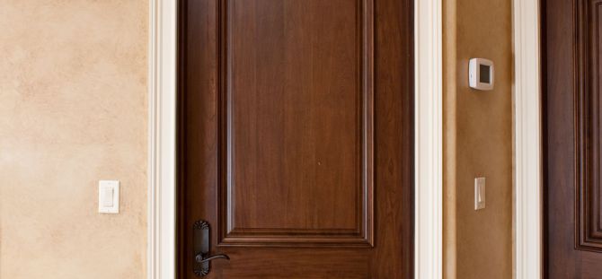Bruine deur: klassieke combinaties (25 foto's)