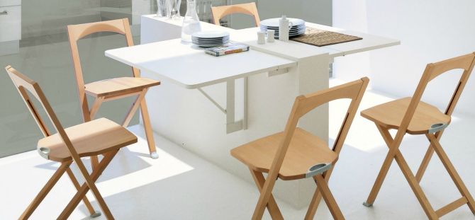 Sammenleggbart bord: ergonomi og stil i detalj (50 bilder)