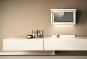 Skråhette for kjøkkenet: finessene til å velge den beste modellen (25 bilder)