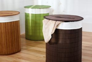 Kurv til vaskeri i badeværelset (53 fotos): praktisk udsmykning af interiøret