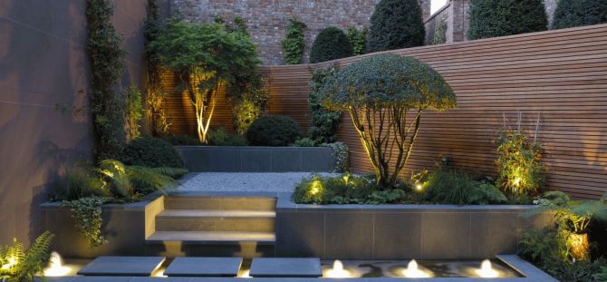Illuminated fountain: an exclusive decoration for an apartment and a summer residence (20 photos)