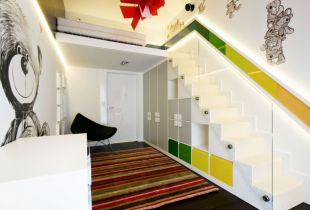 Arrangement of space under the stairs (19 photos)