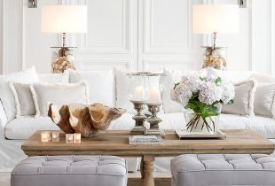 Sofà blanc a l'interior: l'harmonia dels mobles lleugers (30 fotos)