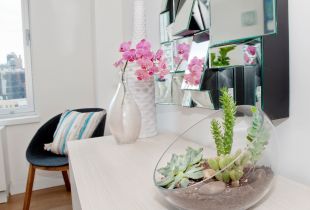 Orchideje v interiéru (21 fotografií): krásné aranžování květin a použití tapety s ním