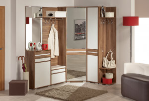 Hjørne indgangsparti - et stilfuldt og behageligt interiør i et lille område (22 billeder)