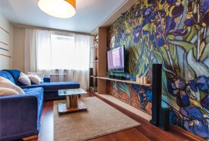 Tapet i stil med Van Gogh-malerier: et ikke-trivielt plot i det indre (20 fotos)