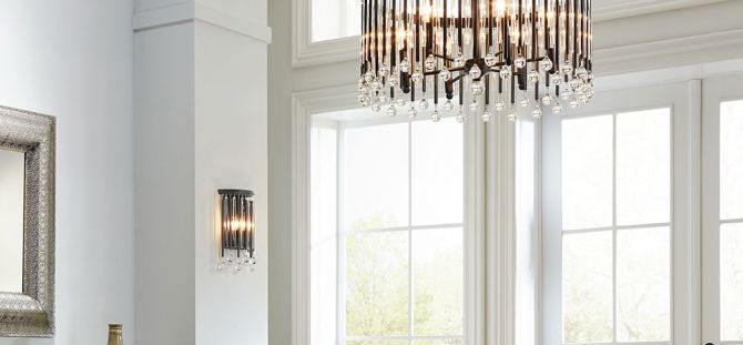 Chandelier in the hallway: features of choice (27 photos)