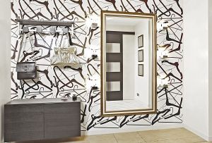 Ταπετσαρία για το διάδρομο (84 φωτογραφίες): όμορφο σχέδιο και συνδυασμός