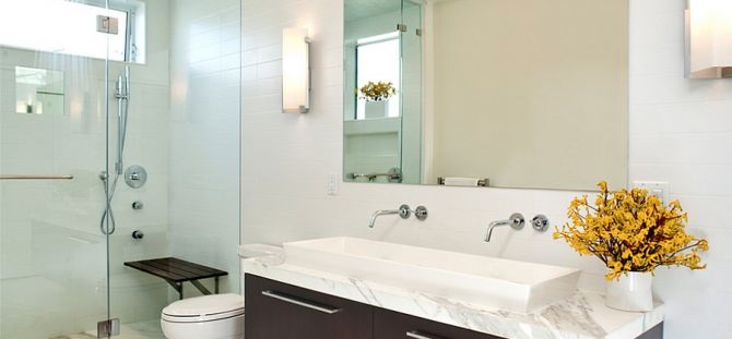 Interiør på badet: hvordan du opprettholder stilen i et rom i alle størrelser (58 bilder)