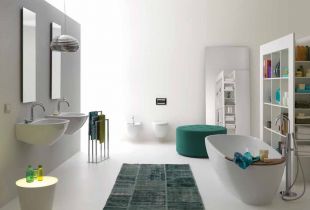 Police za kupaonicu (54 fotografije): originalne ideje u dizajnu interijera