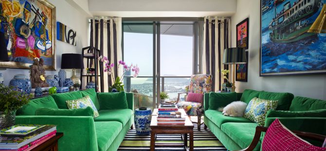Grønn sofa i interiøret (31 bilder)