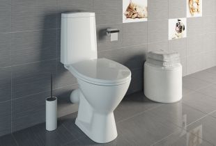 Skrå toalettskål: designfunksjoner og fordeler (21 bilder)