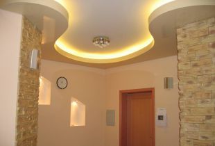 LED οροφή: σύγχρονες επιλογές φωτισμού (56 φωτογραφίες)