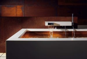 Dusjsett på interiøret på badet: moderne design (28 bilder)