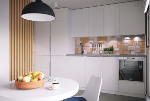 Το εσωτερικό της κουζίνας είναι 8 τετραγωνικά μέτρα. μ. (50 φωτογραφίες): μοντέρνα διάταξη και διακόσμηση