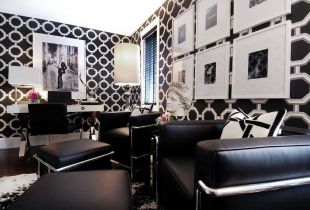 Μαύρο και άσπρο σαλόνι (50 φωτογραφίες): μοντέρνοι εσωτερικοί χώροι με φωτεινές λεπτομέρειες