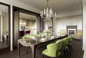 Køkken-opholdsstue med pejs: hvordan man korrekt udstyrer plads (24 fotos)