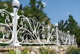 Shod fence for the house - openwork registration of a site (54 photos)