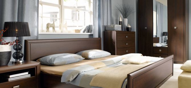 Sypialnia Wenge: luksusowe drewno ciemne (25 zdjęć)