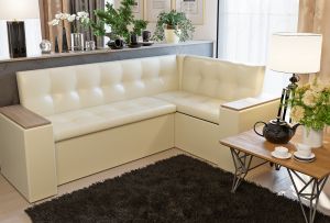 Canapé d'angle dans la cuisine - une chose pratique et indispensable (24 photos)