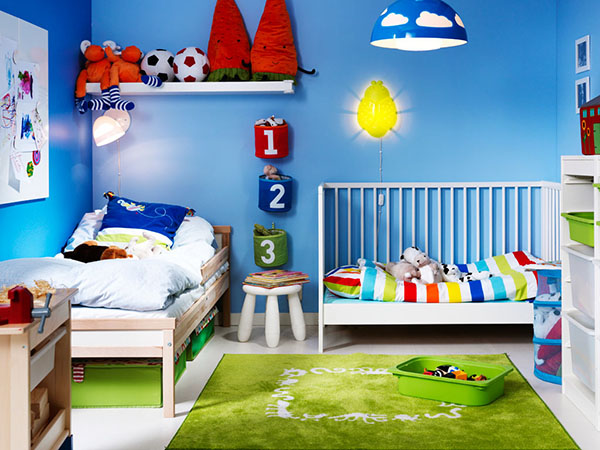 Kinderkamer voor twee blauw