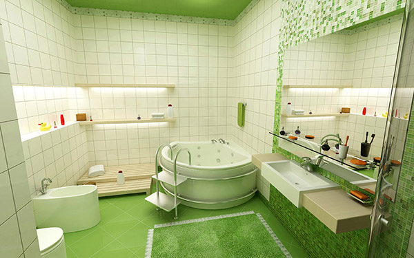 Το μπάνιο είναι πράσινο