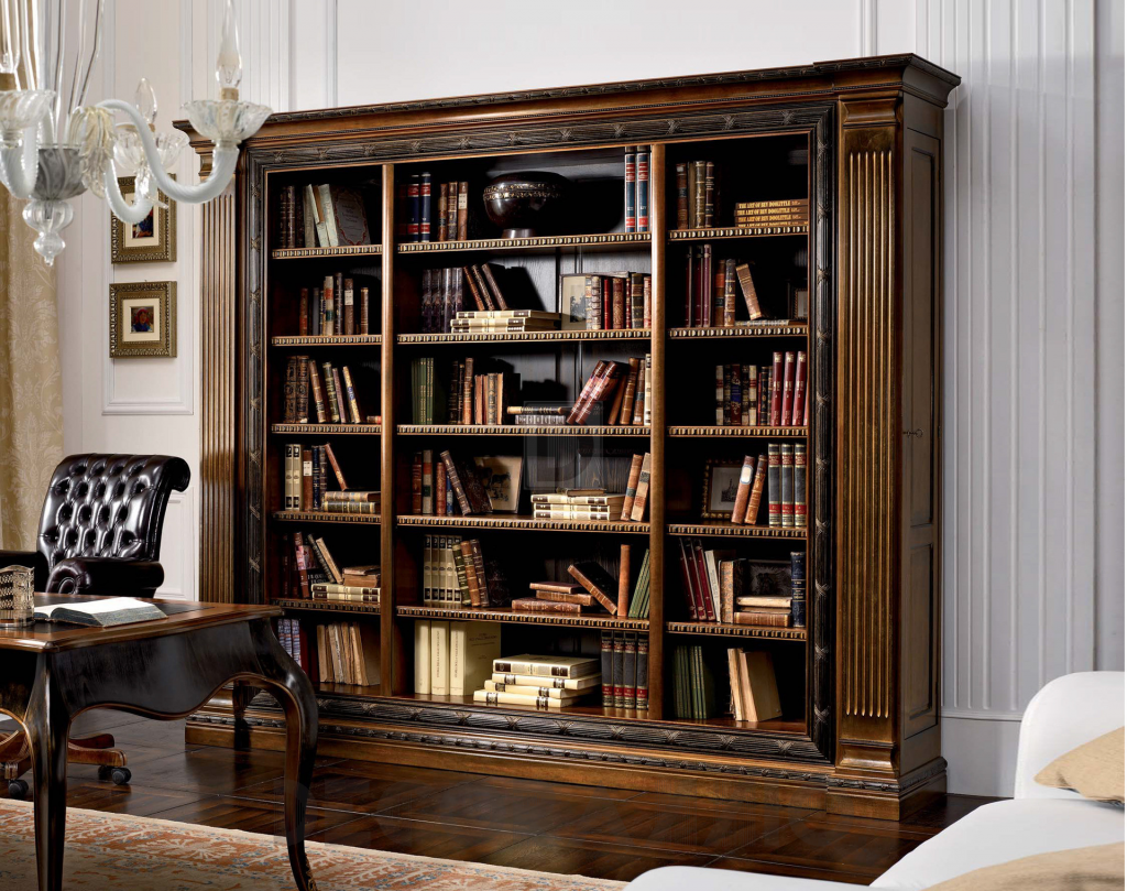 Brown classic bookcase