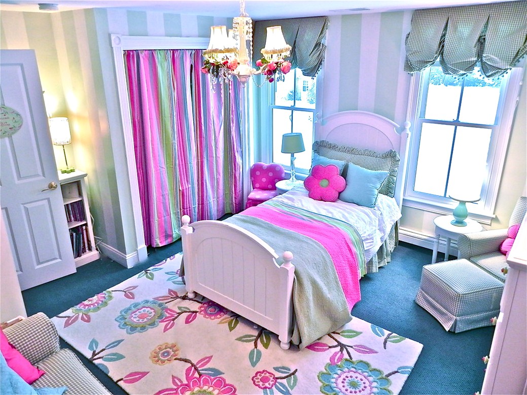 Ροζ και μπλε κρεβατοκάμαρα