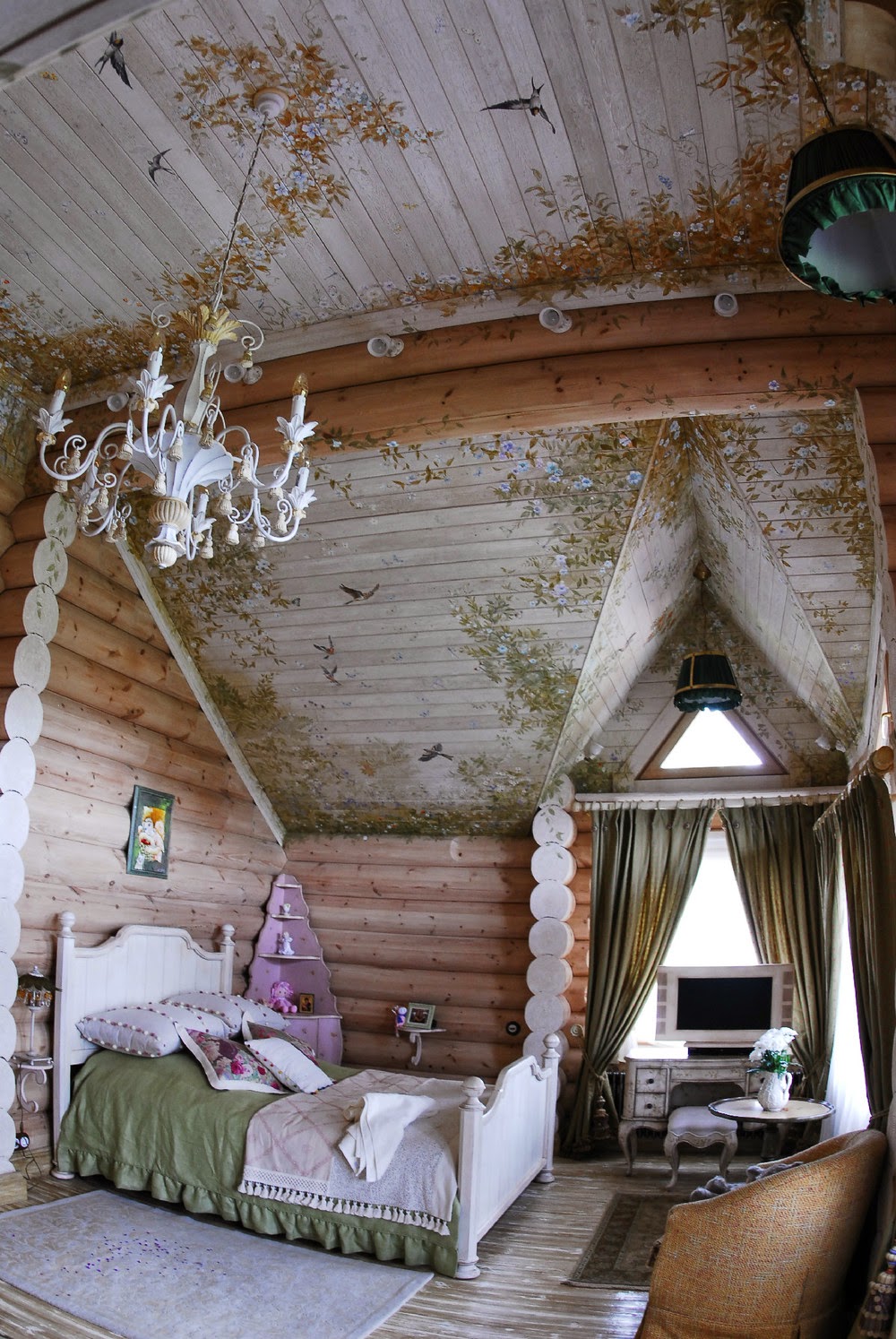 Ρωσικό εσωτερικό ενός εξοχικού σπιτιού