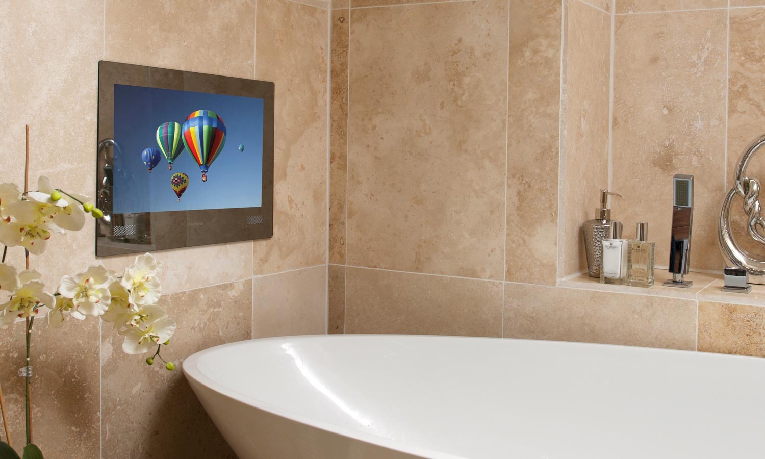 Chrome τηλεόραση μπάνιου