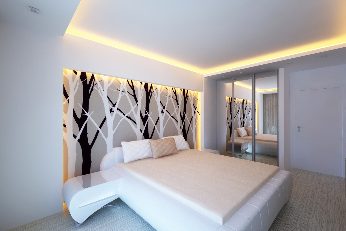 LED φώτα οροφής στο υπνοδωμάτιο