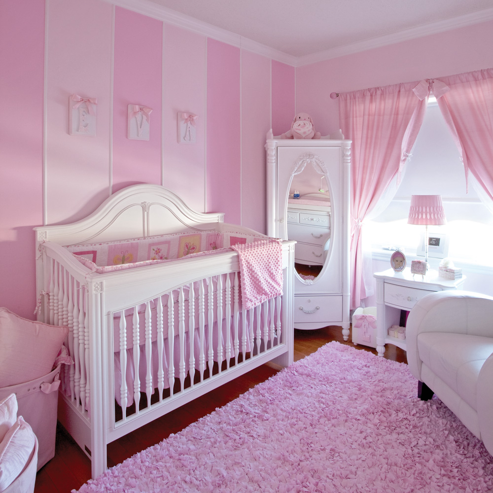 Παιδικό δωμάτιο σε στυλ ροζ της Προβηγκίας
