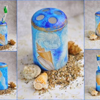 Decoupage Zahnbürstenhalter