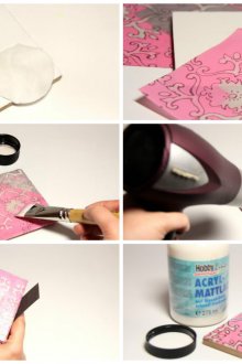 Decoupage-Schritte verfliesen