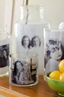 Fotos en vasos en el interior