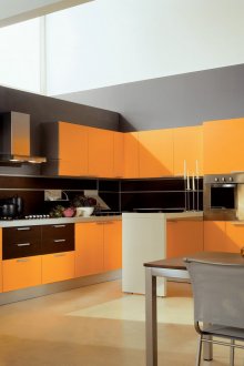 Art Nouveau black and orange