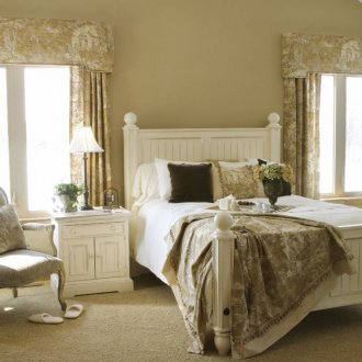 White and Beige French Style Bedroom