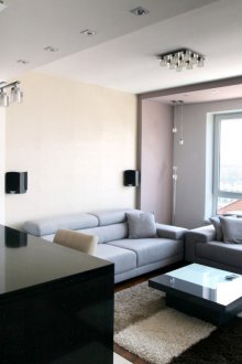 Small modern living room-kitchen