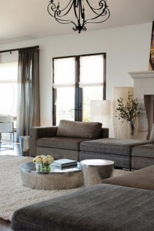 Fireplace in a modern living room