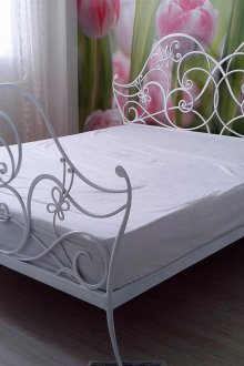Beyaz Ferforje yatak yatak odası iç