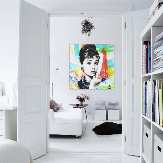 Parlak pop sanat tarzı iç küçük avize