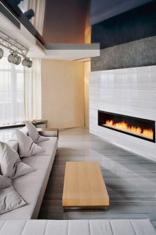 Chimenea de estilo constructivista.