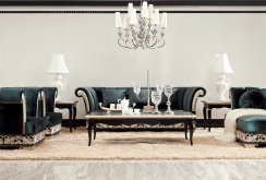 Mooie bank, fauteuils en salontafel in de stijl van Art Deco